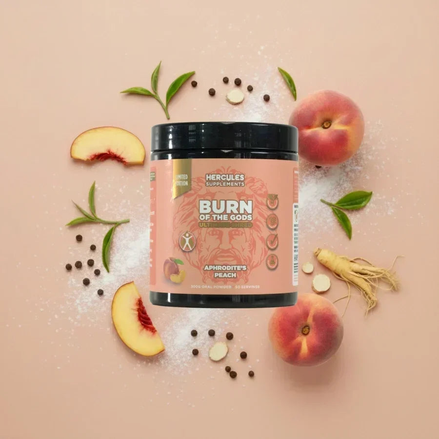Burn of the Gods Peach fat burner tub with updated formula