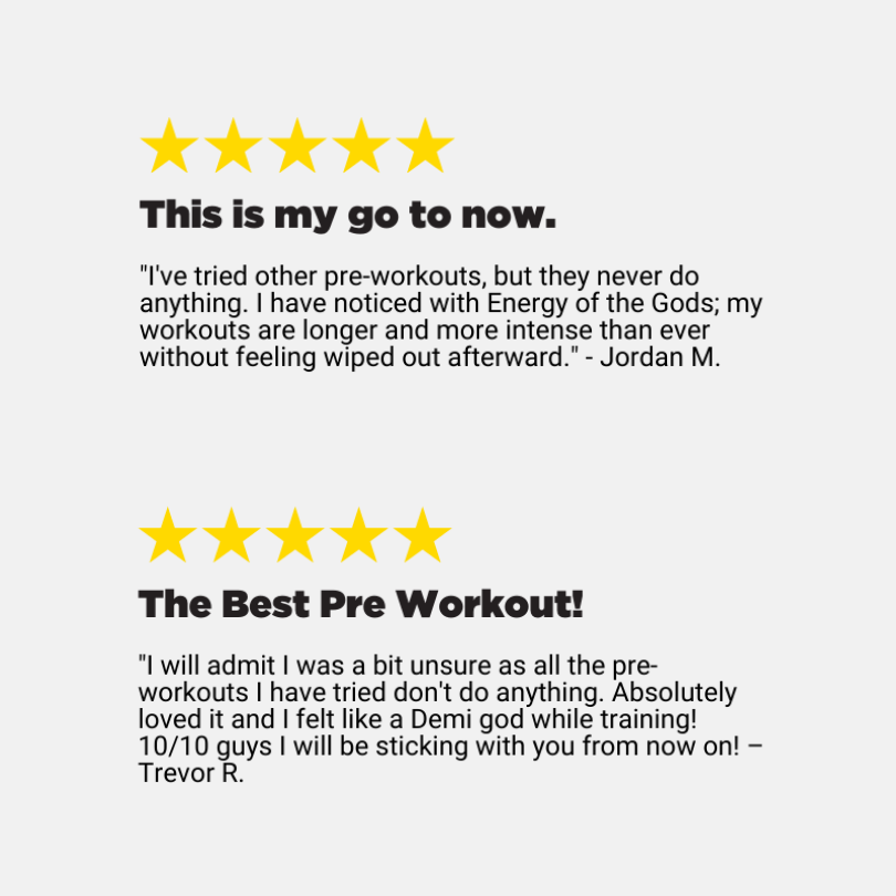 Energy of The Gods - Ultimate High Stim Pre Workout