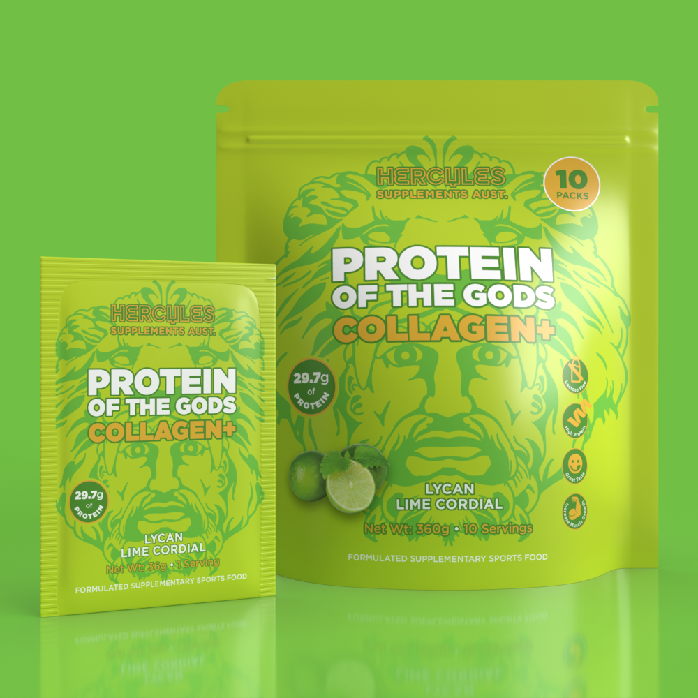 Protein of the Gods Collagen Plus - Lycan Lime - 10 pack